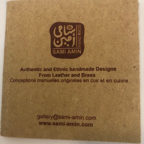 Unique Artisan Handmade Sami Amin Canvas Drawstring Bag | - Picture 8 of 11